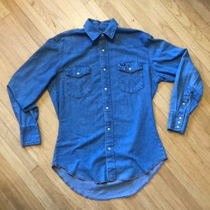 Wranglers denim western button shirt